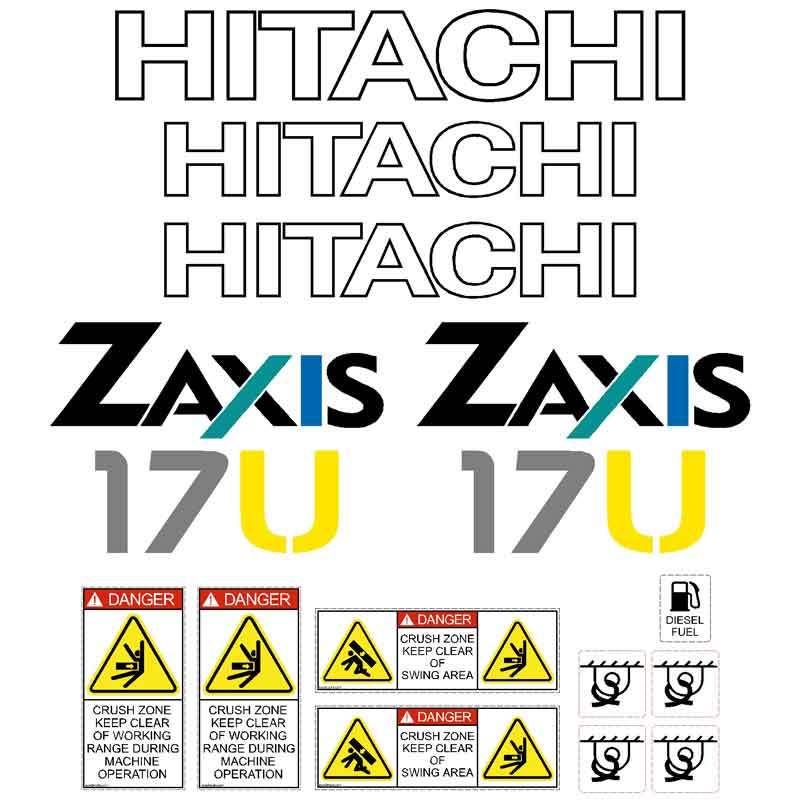 Hitachi ZX17U-2 Decal Kit Hitachi ZX17U-2 Decal Kit