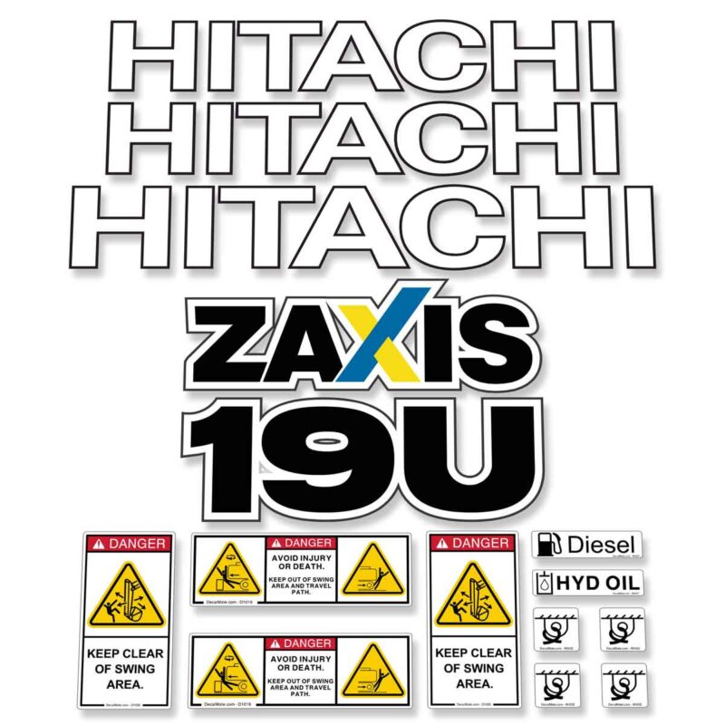 Hitachi ZX19U-5 Decal Kit