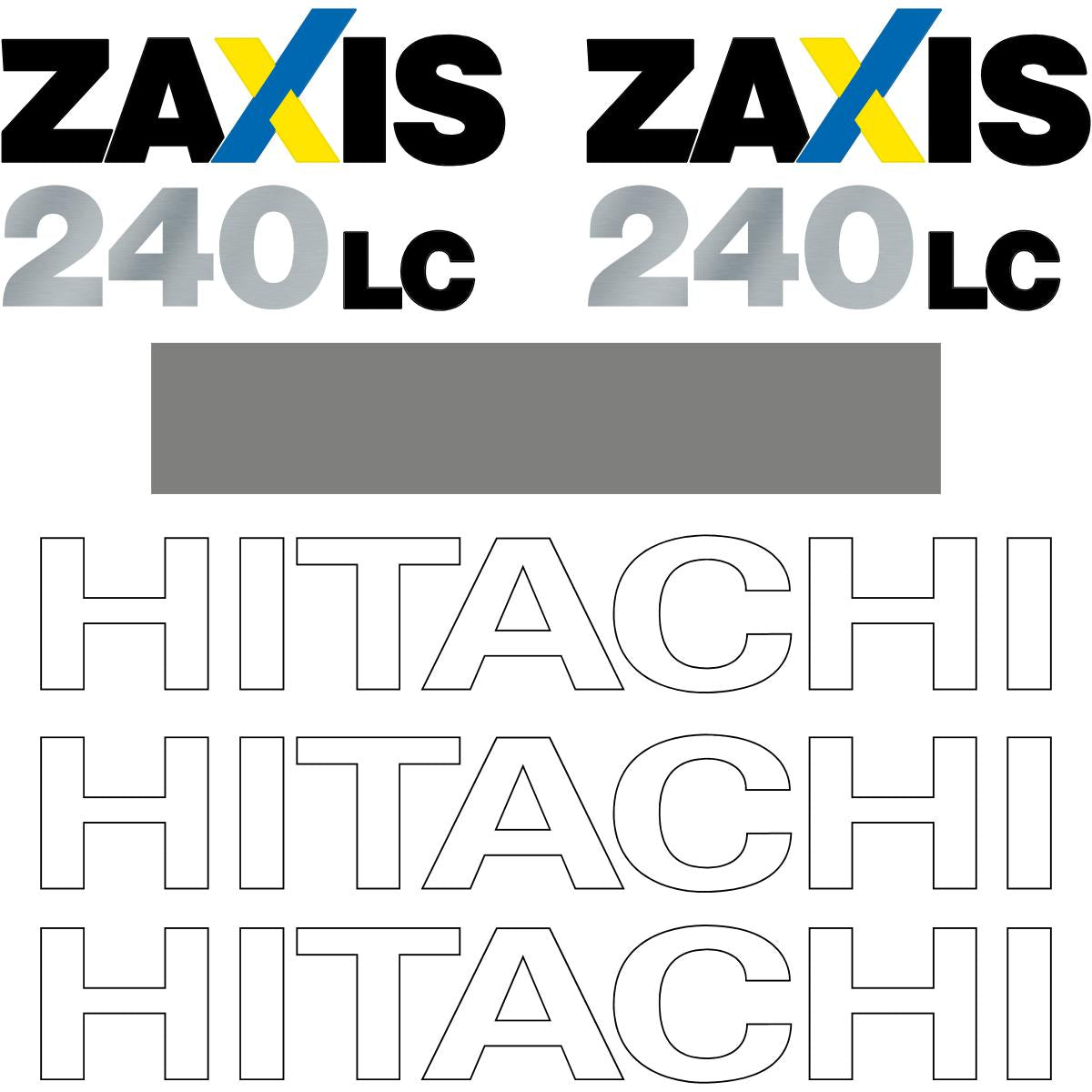 Hitachi ZX240 LC-3 Decal Kit Hitachi ZX240 LC-3 Decal Kit