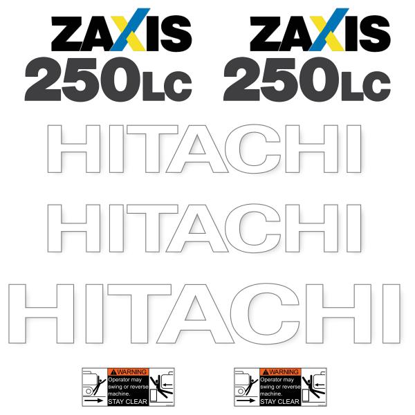 Hitachi ZX250-5 LC Decal Kit Hitachi ZX250-5 LC Decal Kit