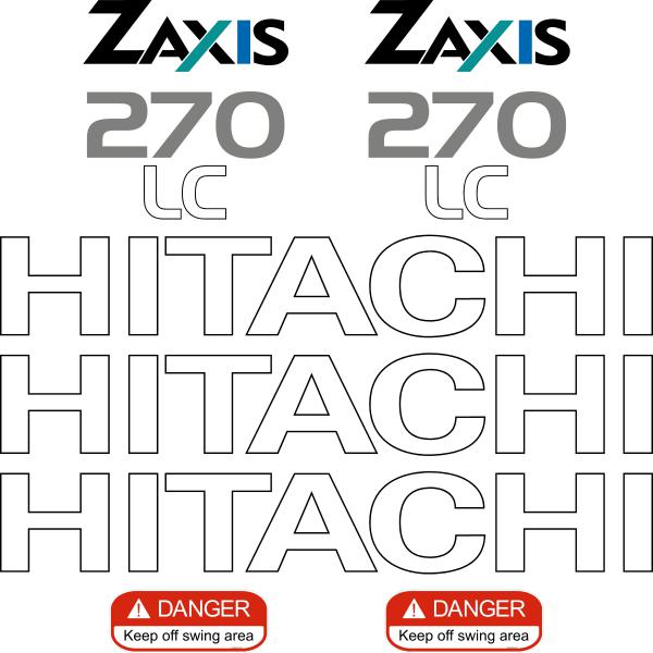 Hitachi ZX270-1 LC Decal Kit Hitachi ZX270-1 LC Decal Kit