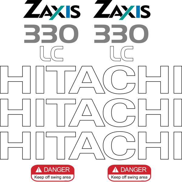 Hitachi ZX330LC-1 Decal Kit Hitachi ZX330LC-1 Decal Kit