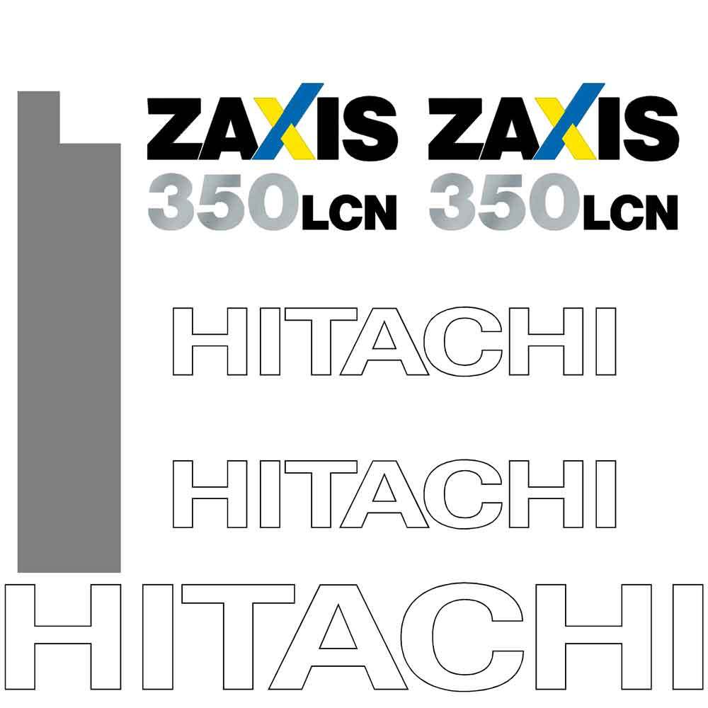 Hitachi ZX350-3 LCN Decal Kit Hitachi ZX350-3 LCN Decal Kit