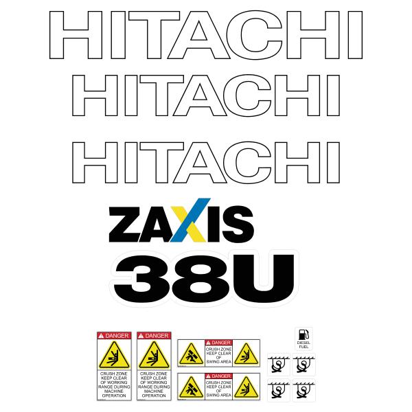 Hitachi ZX38U-5 Decal Kit Hitachi ZX38U-5 Decal Kit