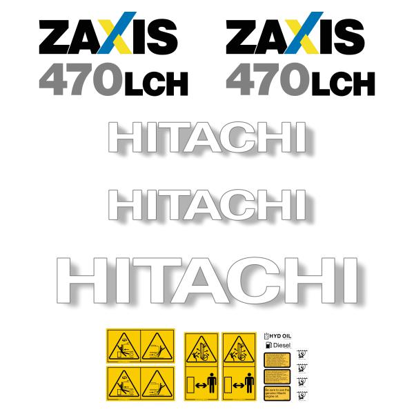 Hitachi ZX470-3 LCH Decal Kit Hitachi ZX470-3 LCH Decal Kit