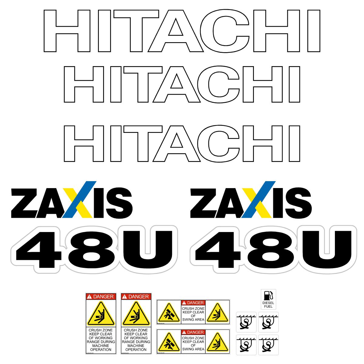 Hitachi ZX48U-5 Decal Kit Hitachi ZX48U-5 Decal Kit