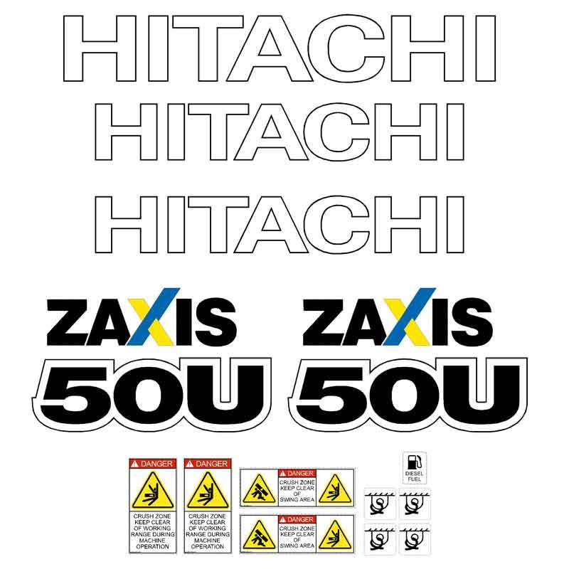 Hitachi ZX50U-5 Decal Kit Hitachi ZX50U-5 Decal Kit