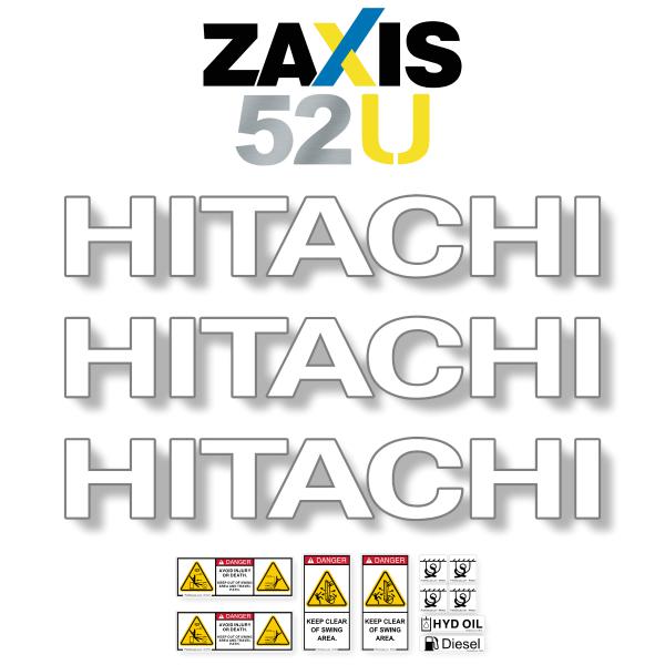 Hitachi ZX52U-3 Decal Kit Hitachi ZX52U-3 Decal Kit
