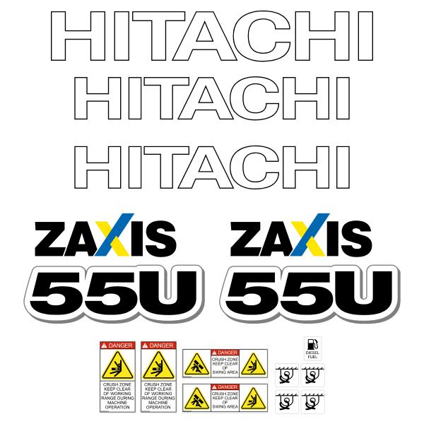 Hitachi ZX55U-5 Decal Kit Hitachi ZX55U-5 Decal Kit