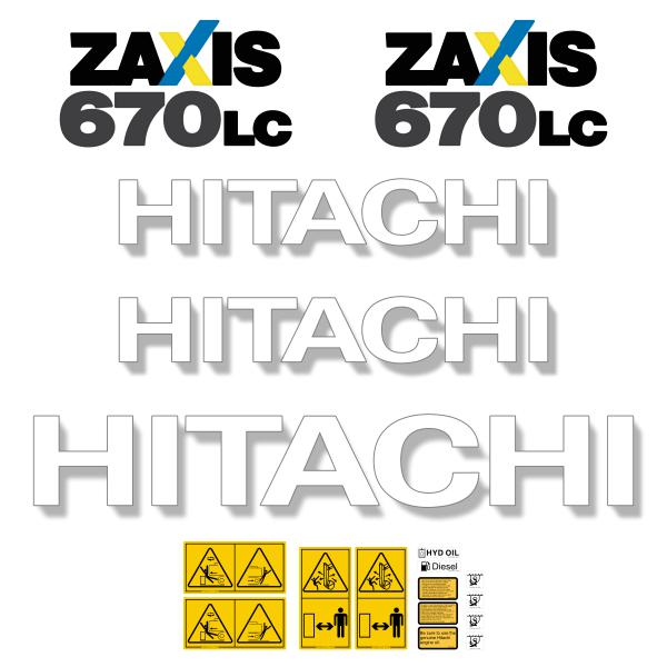 Hitachi ZX670-5 LC Decal Kit Hitachi ZX670-5 LC Decal Kit