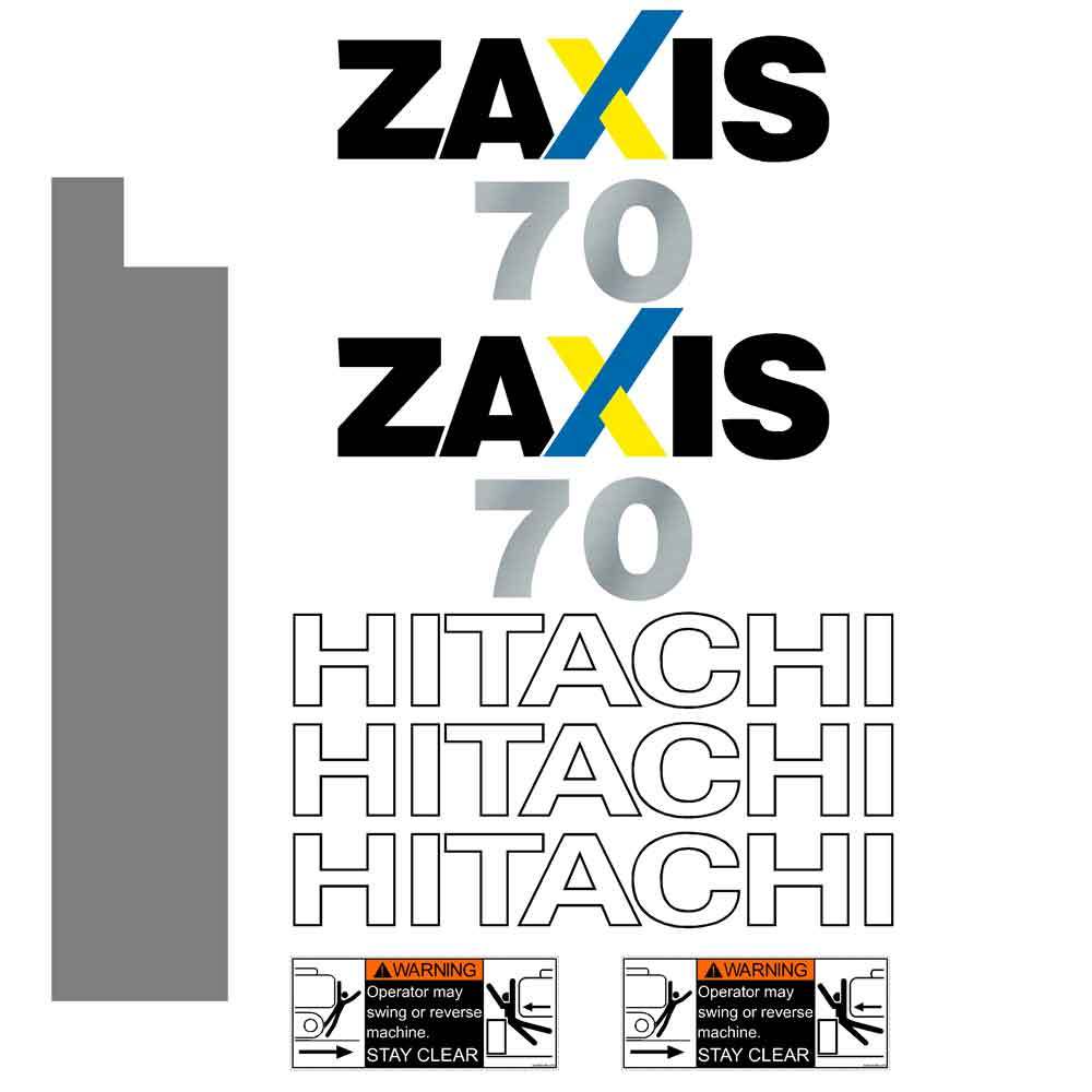 Hitachi ZX70 Decal Kit Hitachi ZX70 Decal Kit