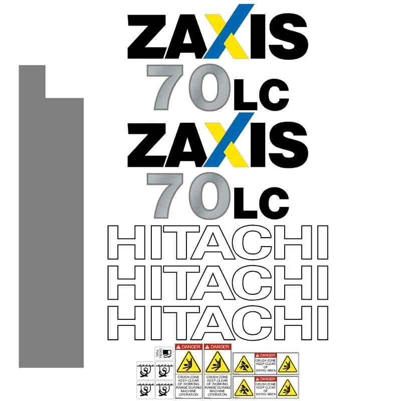Hitachi ZX70LC-3 Decal Kit Hitachi ZX70LC-3 Decal Kit