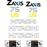 Hitachi ZX75US A Decal Kit