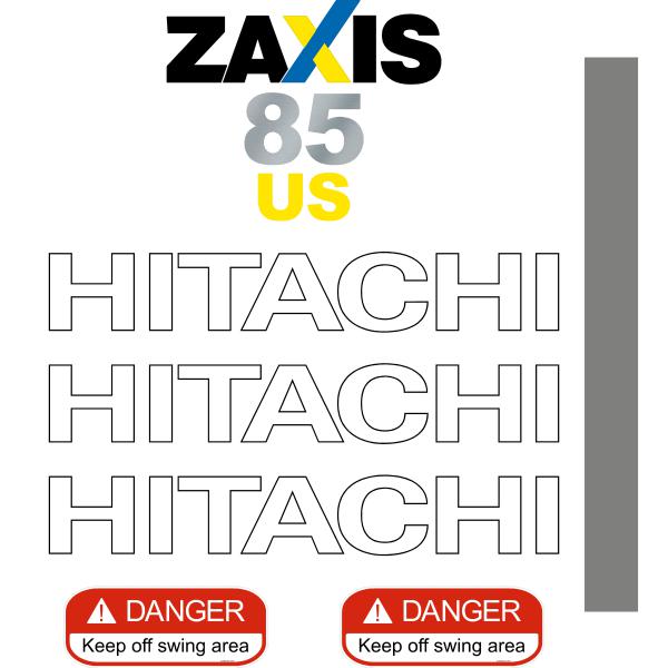 Hitachi ZX85US-3 Decal Kit Hitachi ZX85US-3 Decal Kit