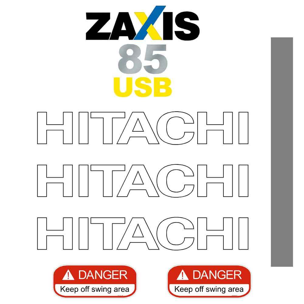 Hitachi ZX85USB-3 Decal Kit Hitachi ZX85USB-3 Decal Kit