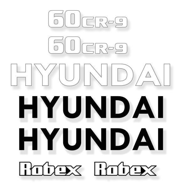 Hyundai 60CR-9 Decal Kit Hyundai 60CR-9 Decal Kit