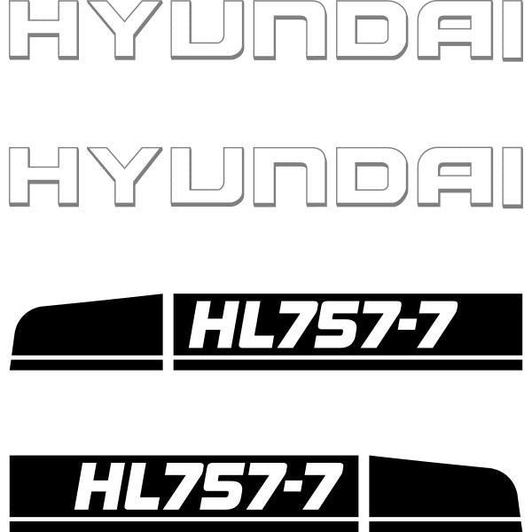 Hyundai HL757-7 Decal Kit Hyundai HL757-7 Decal Kit