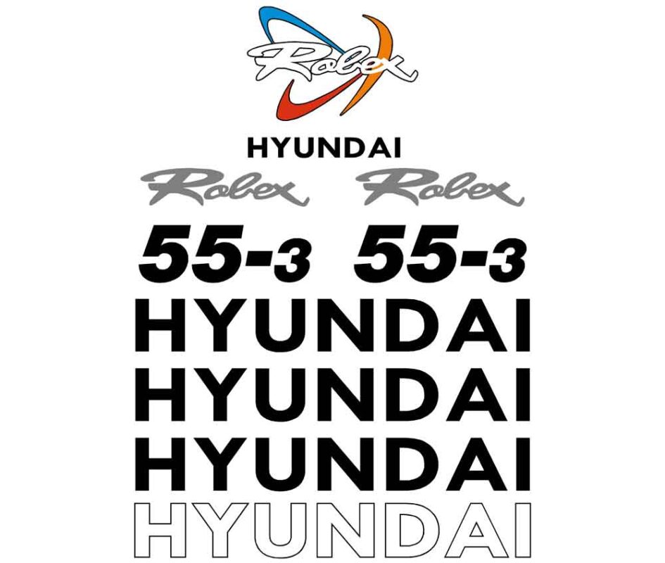 Hyundai R 55-3 Decal Kit