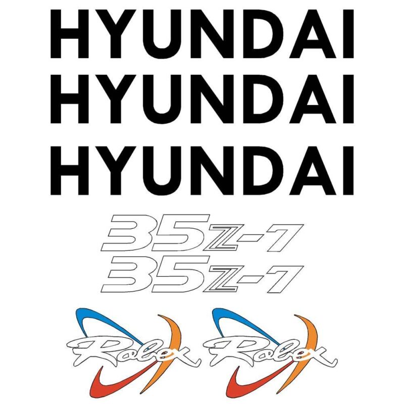 Hyundai R35Z-7 Decal Kit