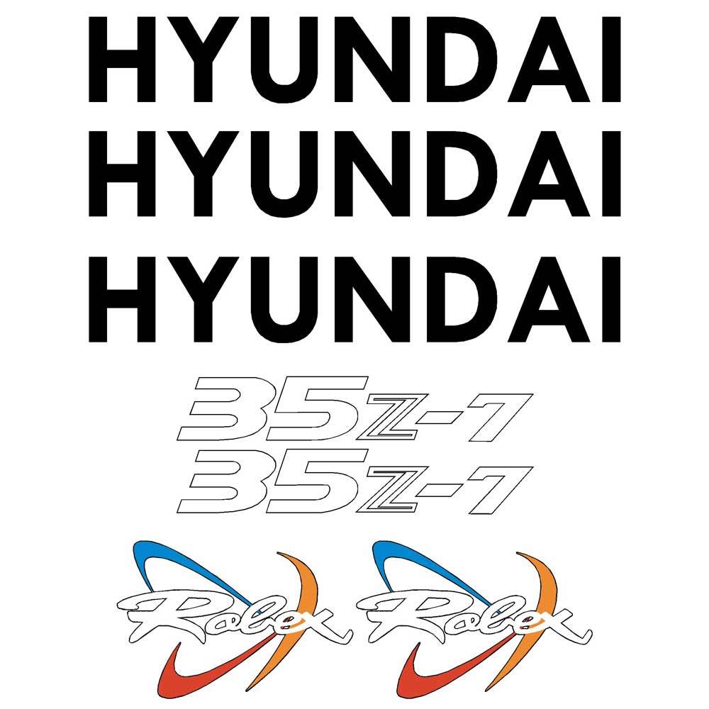 Hyundai R35Z-7 Decal Kit Hyundai R35Z-7 Decal Kit