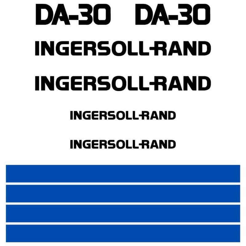 Ingersoll Rand DA30 Decal Kit