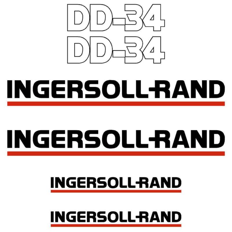 Ingersoll Rand DD34 Decal Kit