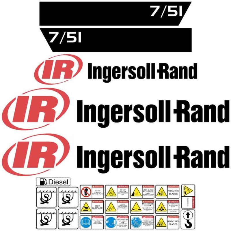 Ingersoll Rand IR 7/51 Decal Kit