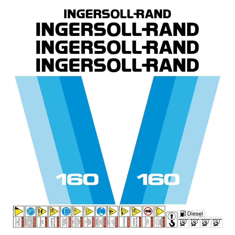 Ingersoll Rand IR P160 Decal Kit Ingersoll Rand IR P160 Decal Kit
