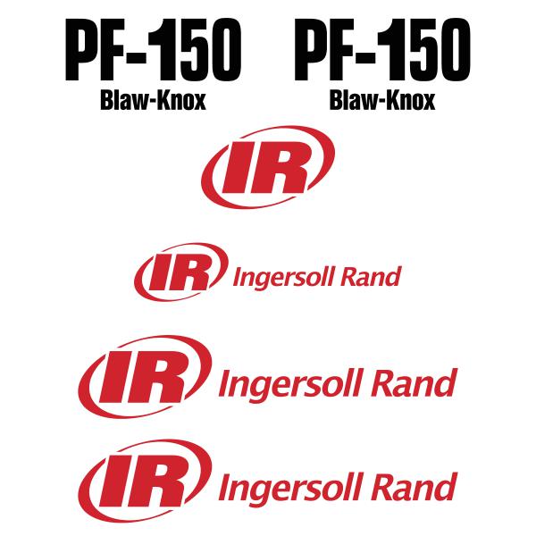 Ingersoll Rand IR PF150 Decal Kit - Paver Ingersoll Rand IR PF150 Decal Kit - Paver