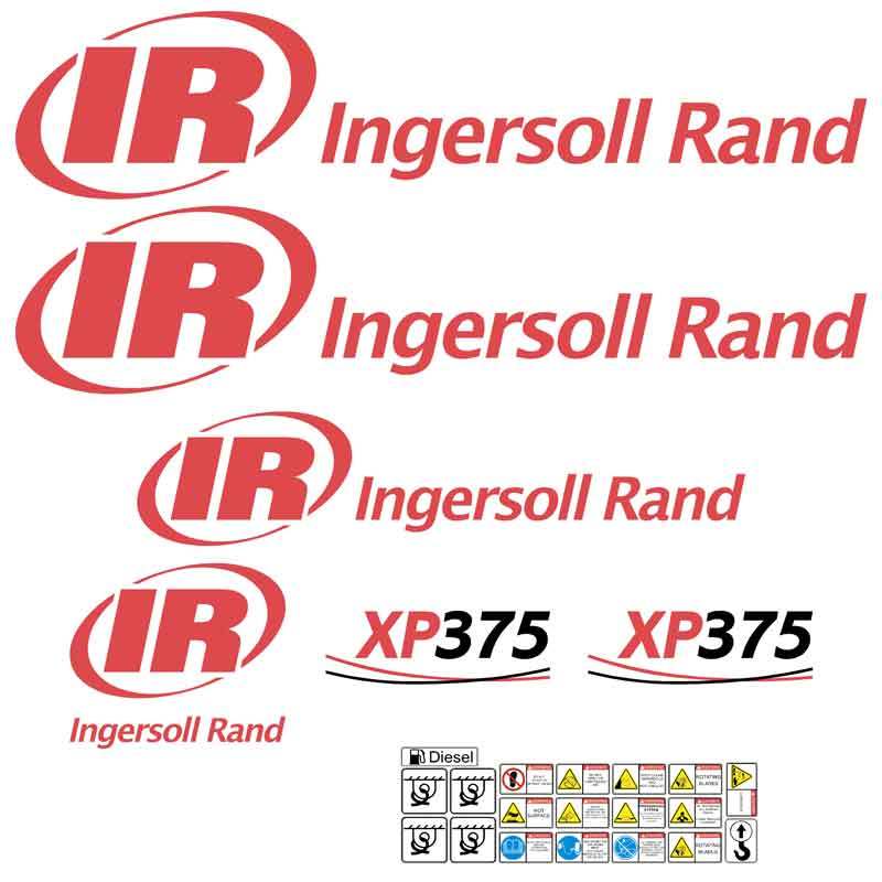 Ingersoll Rand IR XP375 Decal Kit Ingersoll Rand IR XP375 Decal Kit
