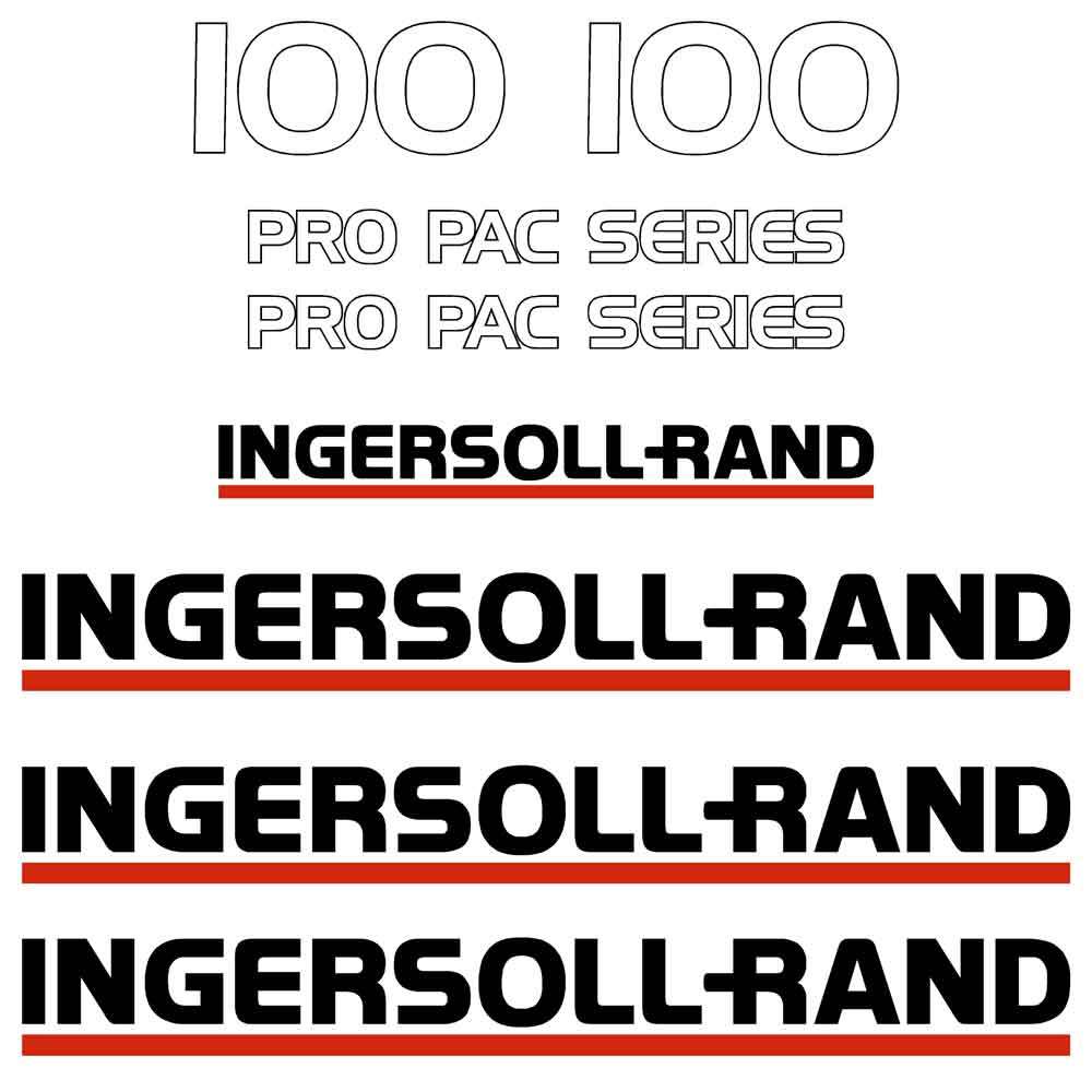 Ingersoll Rand SD100 Decal Kit Ingersoll Rand SD100 Decal Kit