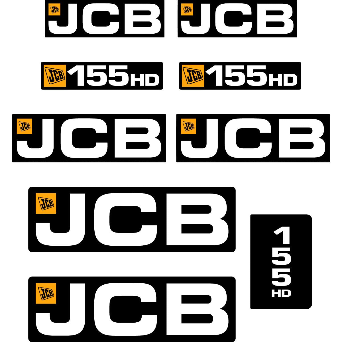 JCB 155 HD Decal Kit JCB 155 HD Decal Kit