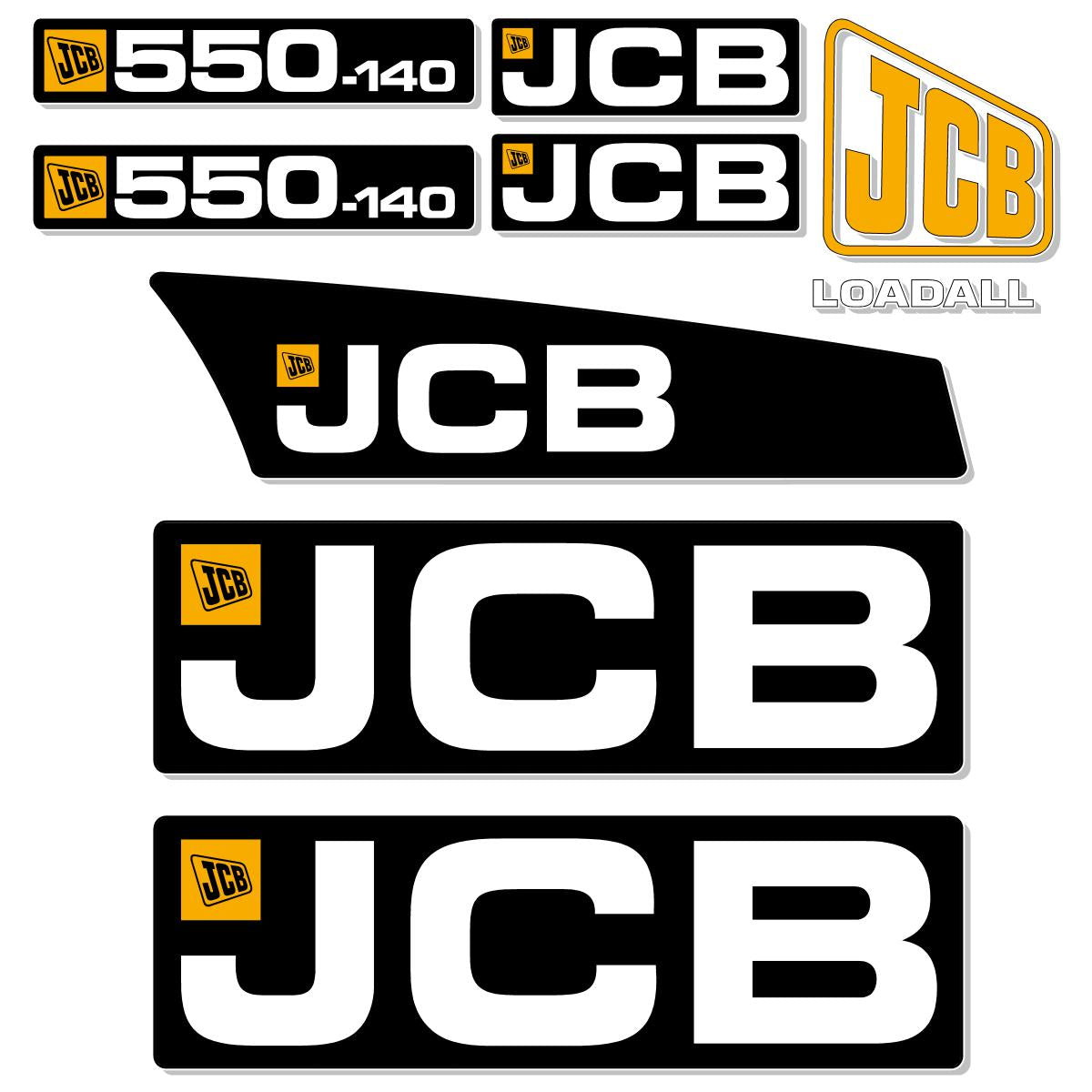 JCB 550-140 Decal Kit JCB 550-140 Decal Kit