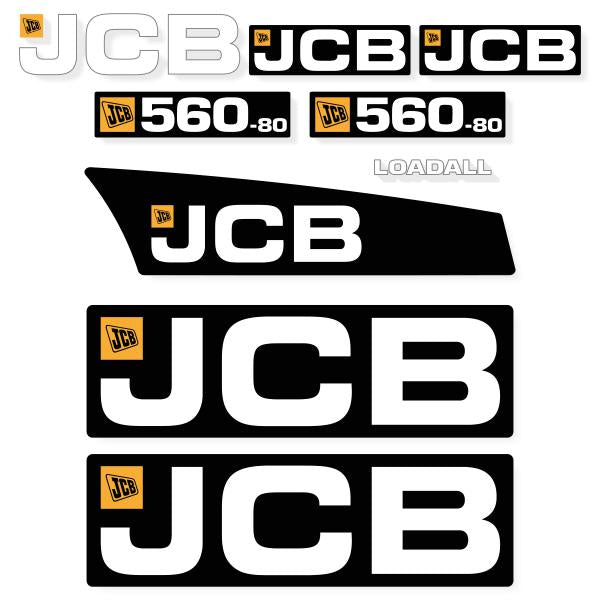 JCB 560-80 Decal Kit JCB 560-80 Decal Kit
