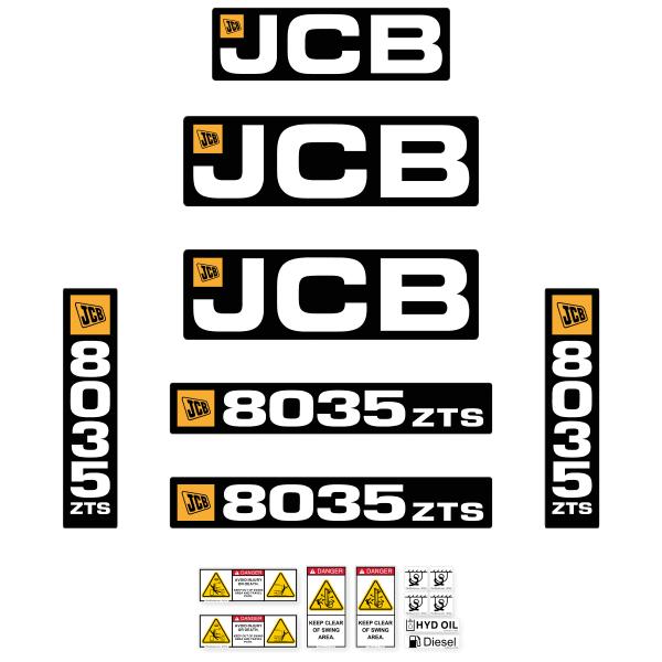 JCB 8035 ZTS Decal kit JCB 8035 ZTS Decal kit