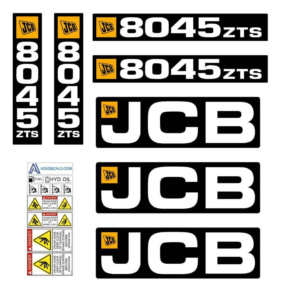 JCB 8045 ZTS Decal kit JCB 8045 ZTS Decal kit