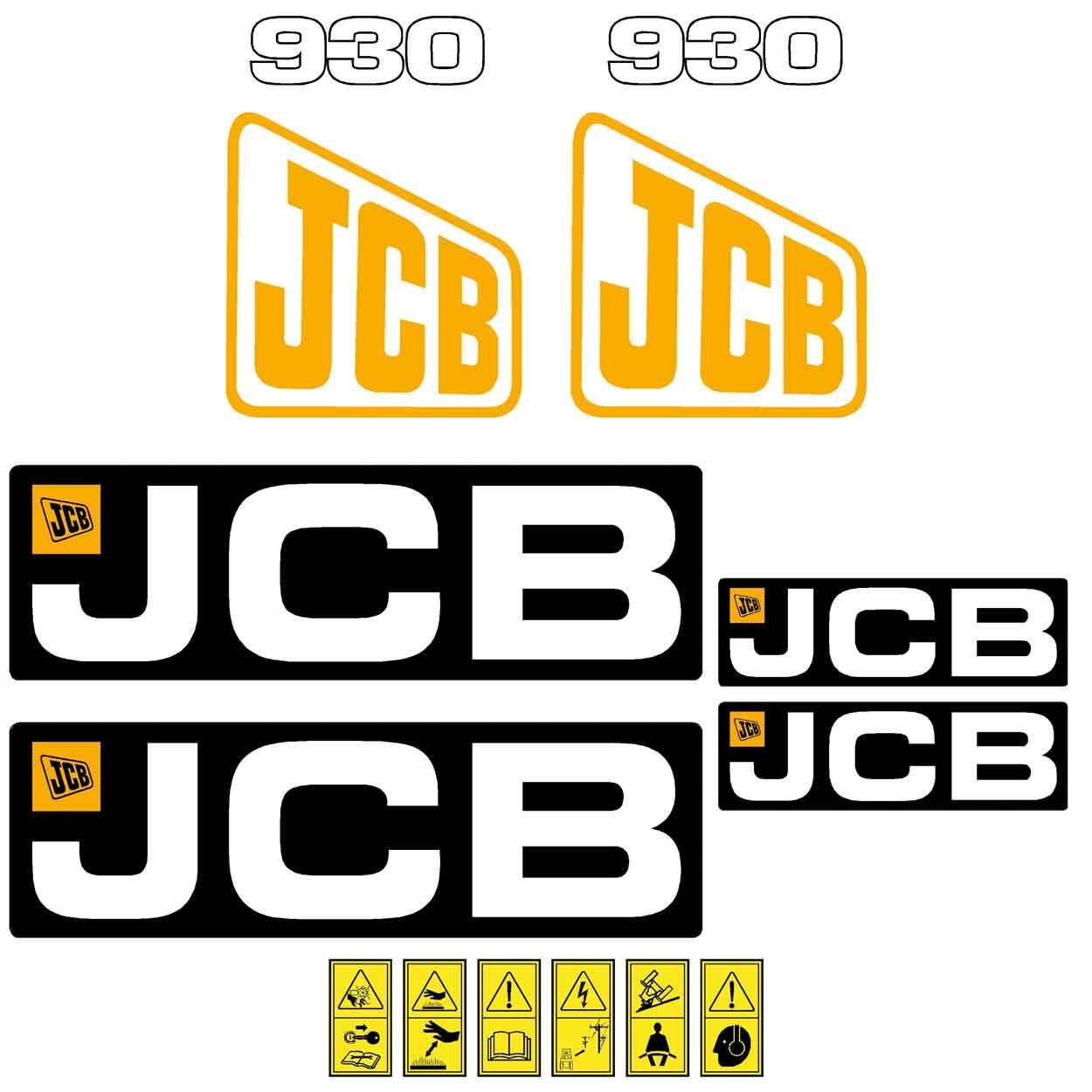 JCB 930 Decal kit - Forklift JCB 930 Decal kit - Forklift