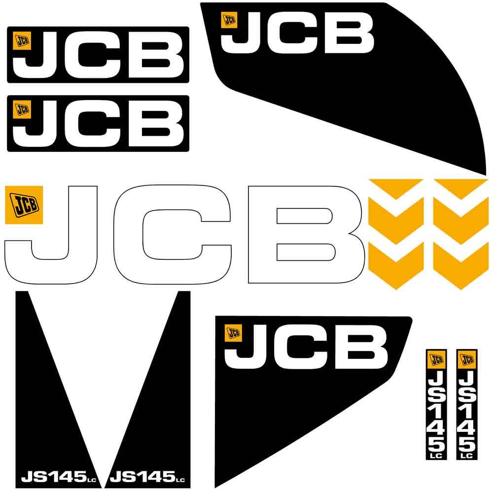 JCB JS 145 LC Decal kit JCB JS 145 LC Decal kit