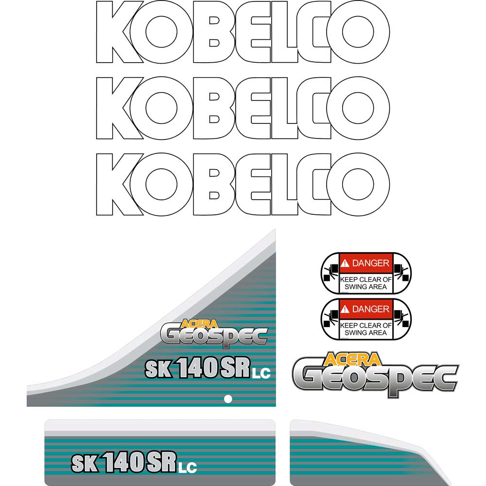 Kobelco SK140SR-3 LC Decal Kit Kobelco SK140SR-3 LC Decal Kit