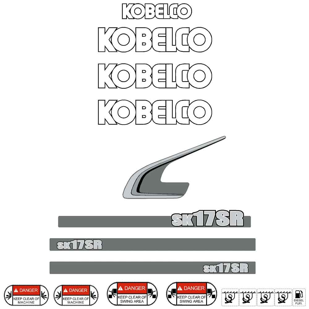 Kobelco SK17SR-5 Decal Kit Kobelco SK17SR-5 Decal Kit