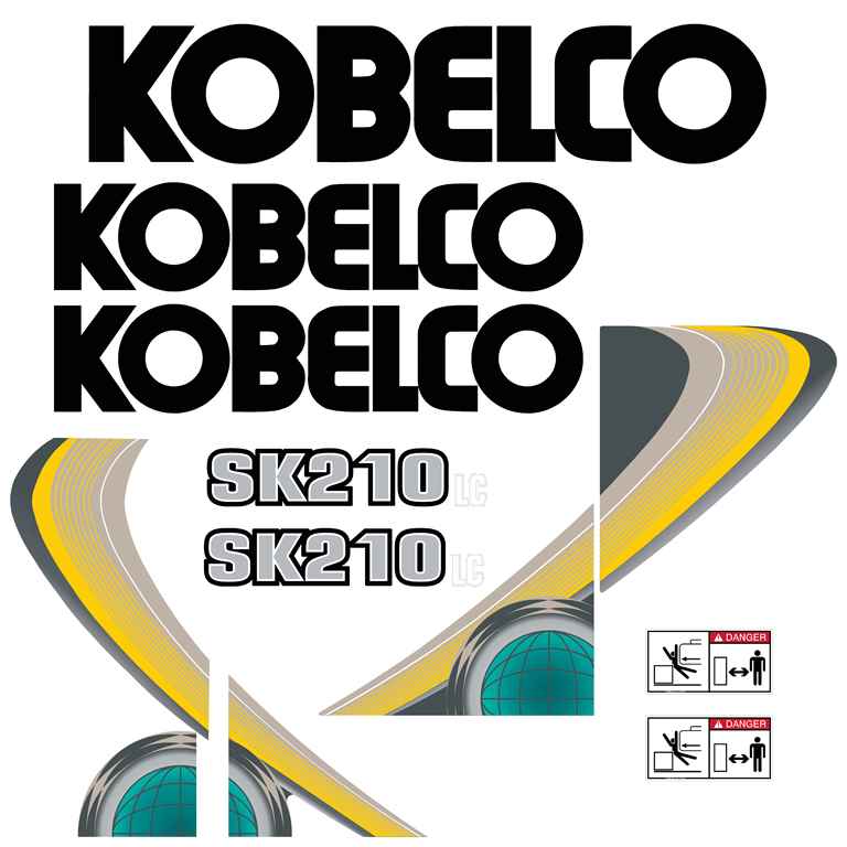Kobelco SK210-10 LC Decal Kit USA Verison Kobelco SK210-10 LC Decal Kit USA Verison