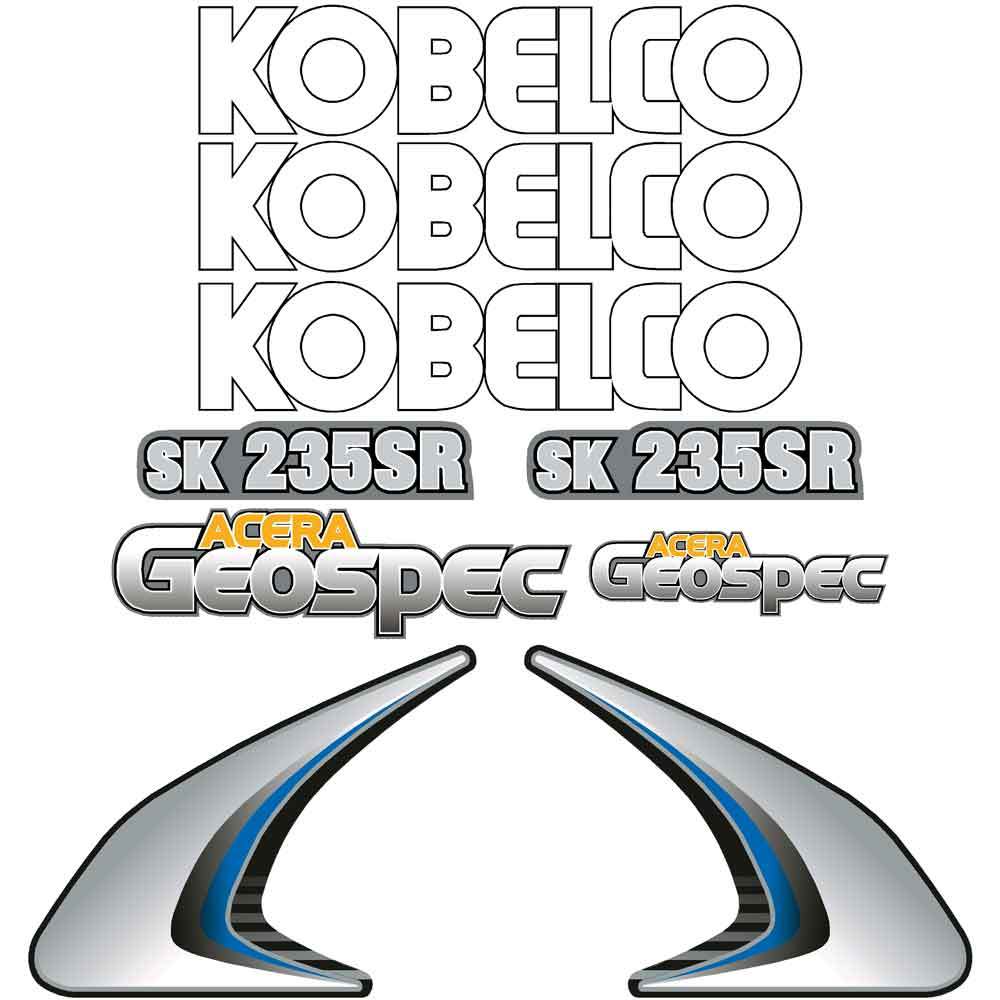 Kobelco SK235SR Decal Kit Kobelco SK235SR Decal Kit