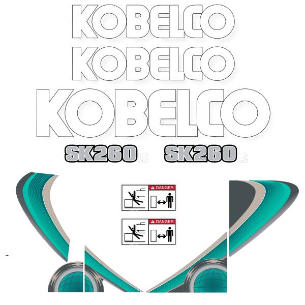 Kobelco SK260-10 LC Decal Kit Kobelco SK260-10 LC Decal Kit