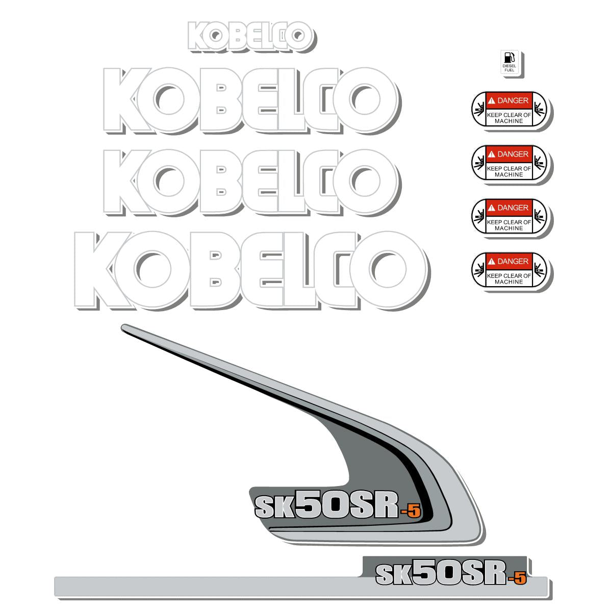 Kobelco SK50SR-5 Decals Kobelco SK50SR-5 Decals