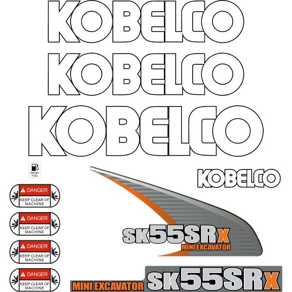 Kobelco SK55SRX-5 Decals Kobelco SK55SRX-5 Decals