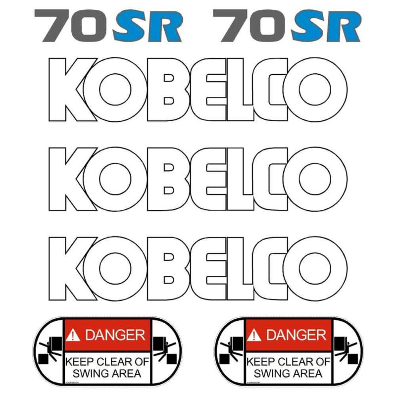 Kobelco SK70SR-1 Decals Stickers Set