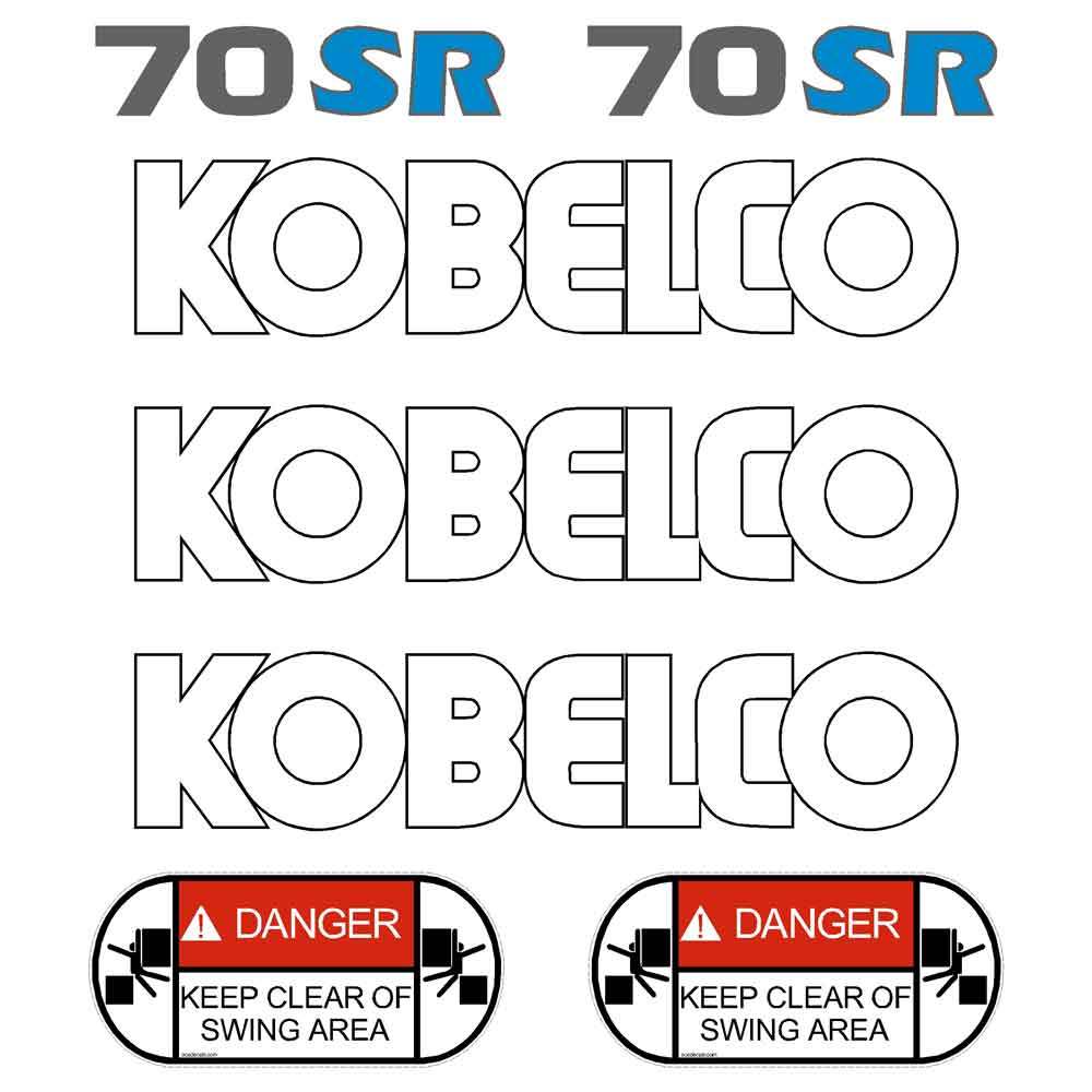 Kobelco SK70SR-1 Decals Stickers Set Kobelco SK70SR-1 Decals Stickers Set