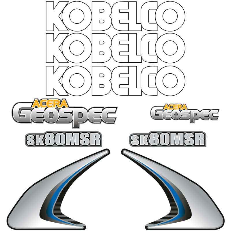 Kobelco SK80 MSR - 2 Decals Kit Kobelco SK80 MSR - 2 Decals Kit
