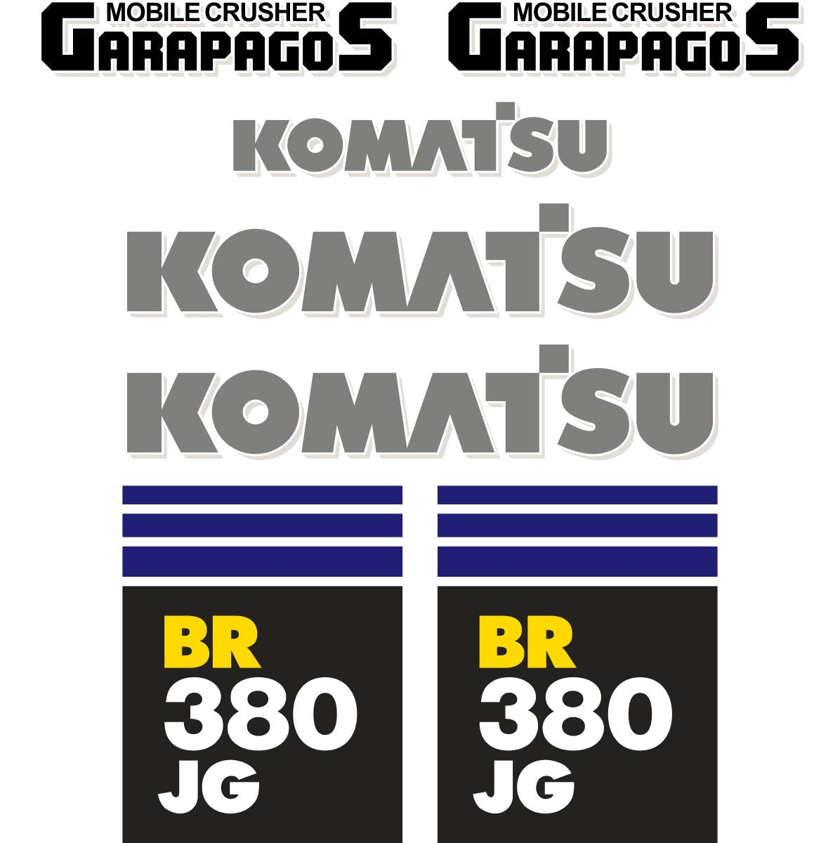 Komatsu BR380 Decal Kit Komatsu BR380 Decal Kit