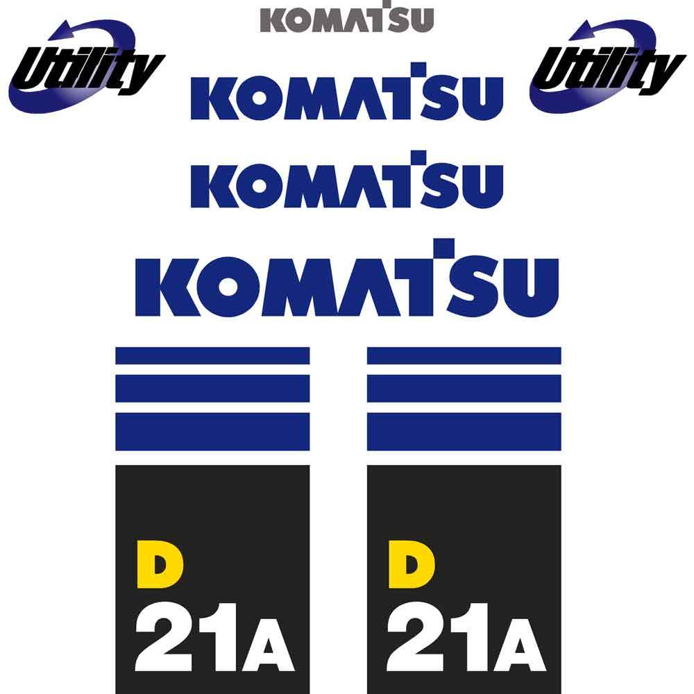 Komatsu D21A-8 Decal Kit Komatsu D21A-8 Decal Kit
